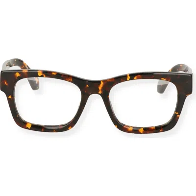 Off-white Havana 52mm Square Optical Frames In Pink