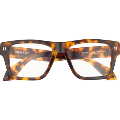 Off-white Havana 53mm Optical Glasses In Brown