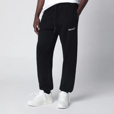 Off-white Heraldic Arrow Cuffed Sweatpant In Black