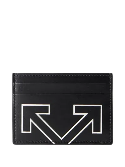 Off-white Heritage Arrows Card Case In Black