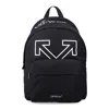Off-white Heritage Mini Backpack With Front Pocket And Logo Print In Black