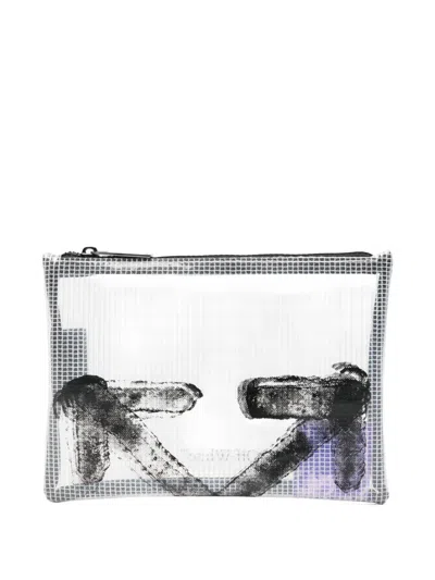 Off-white Heritage Day Off Arrow Ripstop Tote Bag In Gray