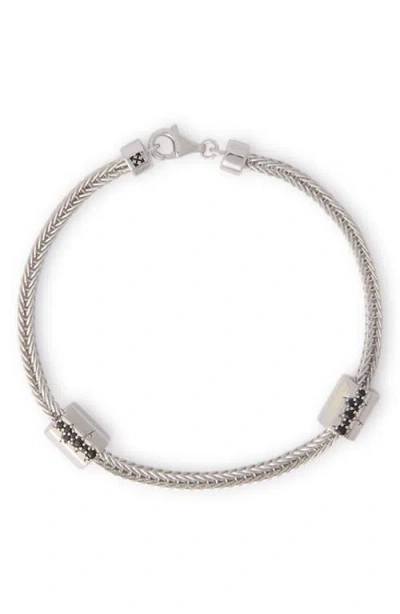 Off-white Hex Nut Scatter Lab Grown Diamond Bracelet In Transparent