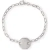Off-white Hex Nut Tag Bracelet In Silver
