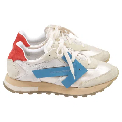 Pre-owned Off-white Hg Runner Sneakers In White Polyester And Suede
