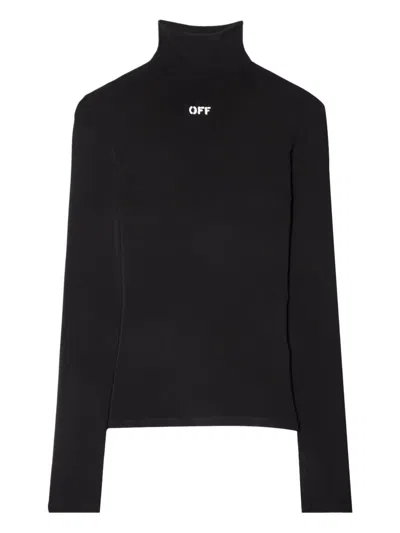 Off-white High-neck Top In Black
