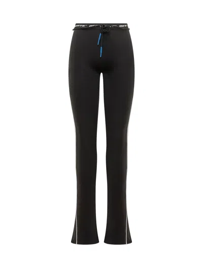 Off-white High-waisted Leggings With Logo Band In Black/white