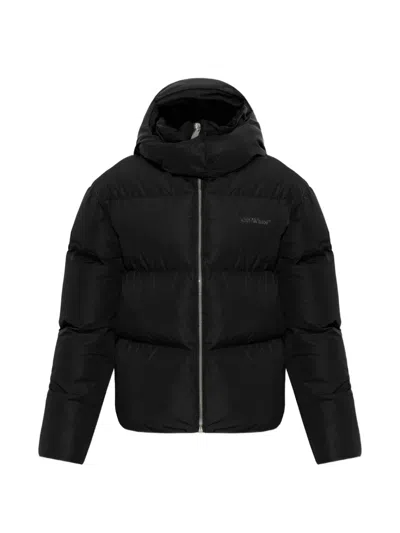 Off-white Hooded Puffer Jacket In Black