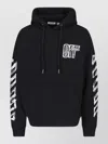 Off-white Motion Arrow Skate Black Cotton Hoodie With Distinctive Graphic Prints In Black