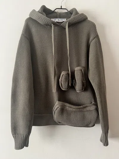 Pre-owned Off-white Hoodie Sweater Cargo In Sand