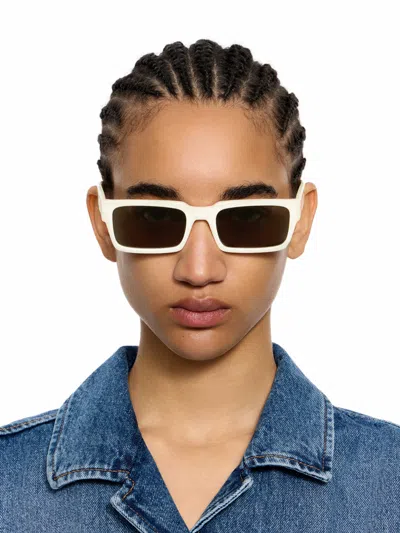 Off-white Huntington Smoke Lens Sunglasses In White