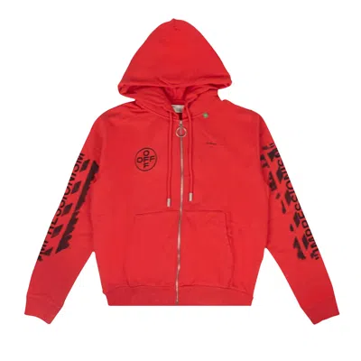 Pre-owned Off-white Impressionism Hooded Sweatshirt 'red' | Men's Size Xs