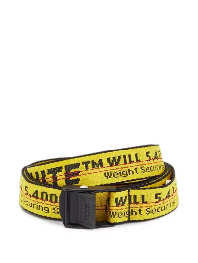Pre-owned Off-white Industrial Adjustable Belt In Yellow