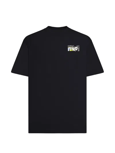 Off-white Industrial Arrow Cotton T-shirt With Bold Graphic Design In Black
