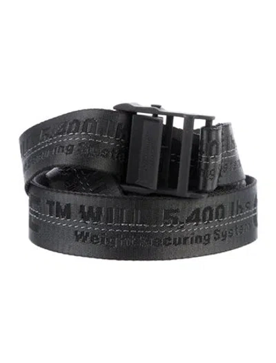 Pre-owned Off-white Industrial Belt In Black