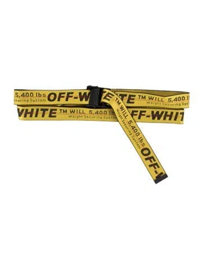 Pre-owned Off-white Industrial Belt In Black/yellow