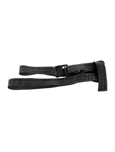 Pre-owned Off-white Industrial Belt Canvas Waist Belt In Black