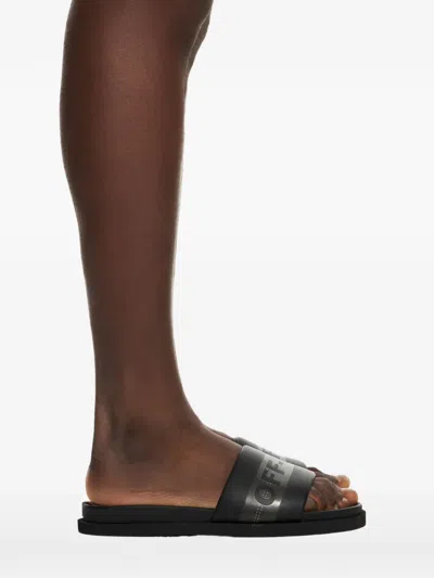 Off-white Industrial Belt Logo Sandals In Black