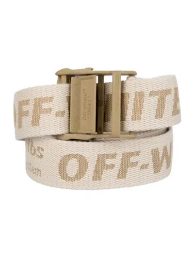 Pre-owned Off-white Industrial Belt In Neutrals