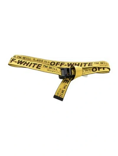 Pre-owned Off-white Industrial Belts Skinny Waist Belt In Yellow