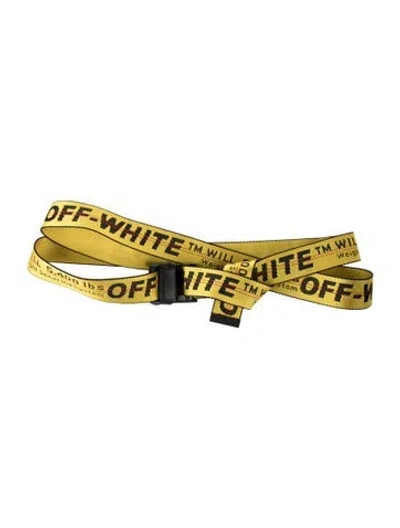 Pre-owned Off-white Industrial Canvas Belt Kit In Yellow