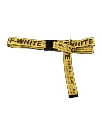 Pre-owned Off-white Industrial Canvas Belt Kit In Yellow
