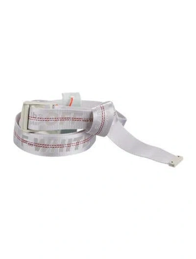 Pre-owned Off-white Industrial Canvas Belt In White