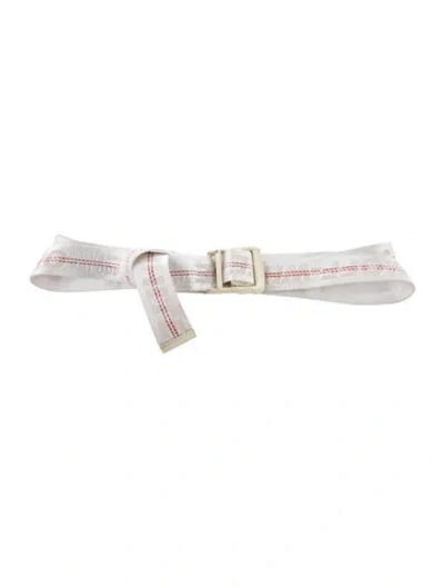 Pre-owned Off-white Industrial Canvas Belt In White