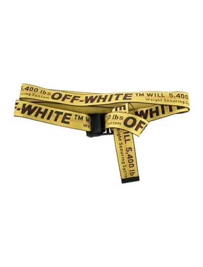 Pre-owned Off-white Industrial Canvas Belt In Yellow