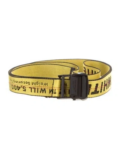 Pre-owned Off-white Industrial Canvas Belt In Yellow