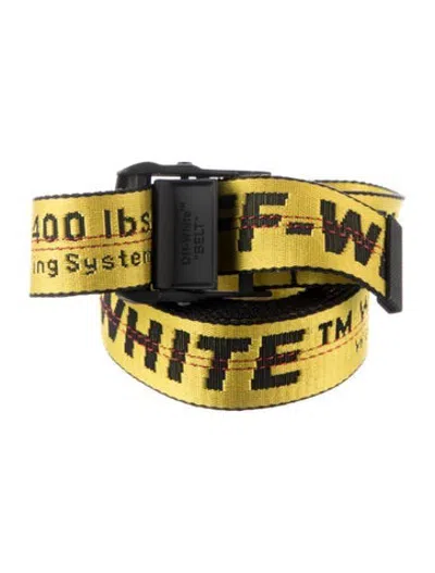Pre-owned Off-white Industrial Canvas Waist Belt In Black/yellow