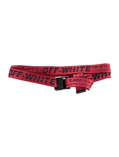 Pre-owned Off-white Industrial Canvas Waist Belt In Red