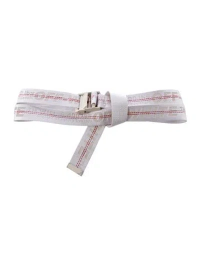 Pre-owned Off-white Industrial Canvas Waist Belt In White
