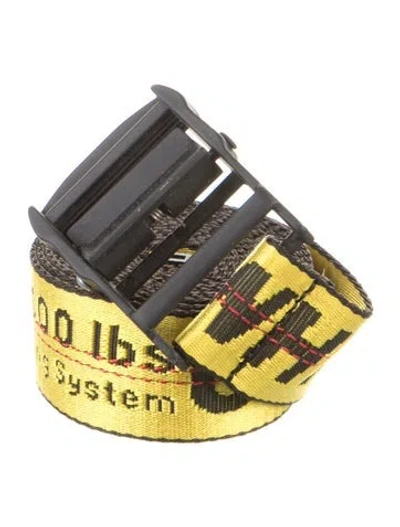 Pre-owned Off-white Industrial Canvas Waist Belt In Yellow
