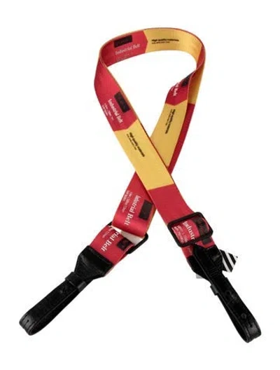 Pre-owned Off-white Industrial Logo Bag Strap 'red'