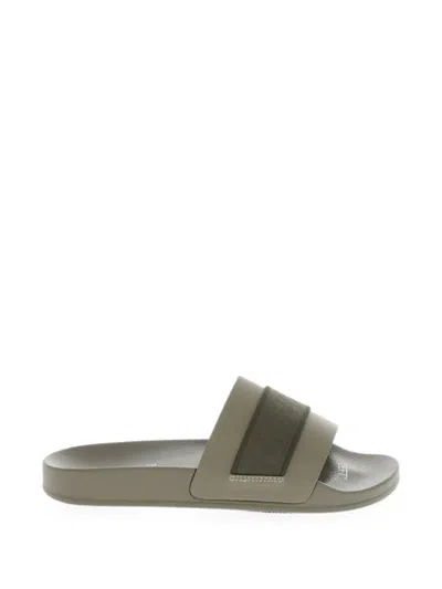 Off-white Industrial Logo-band Sandals In Gray