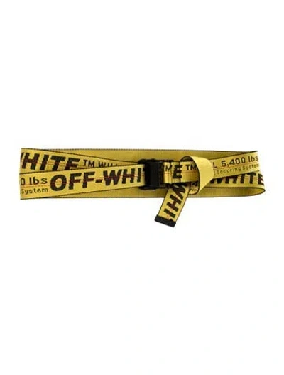 Pre-owned Off-white Industrial Nylon Belt In Yellow