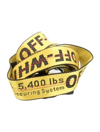Pre-owned Off-white Industrial Nylon Belt In Yellow