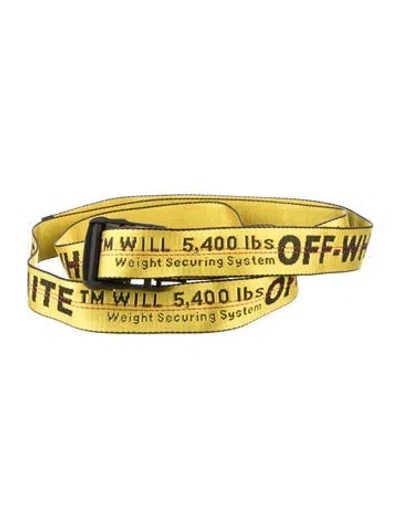 Pre-owned Off-white Industrial Nylon Belt In Yellow