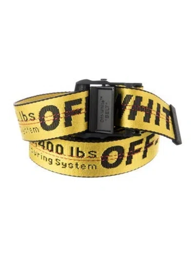 Pre-owned Off-white Industrial Nylon Belt In Yellow