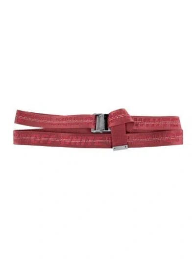 Pre-owned Off-white Industrial Nylon Waist Belt In Burgundy