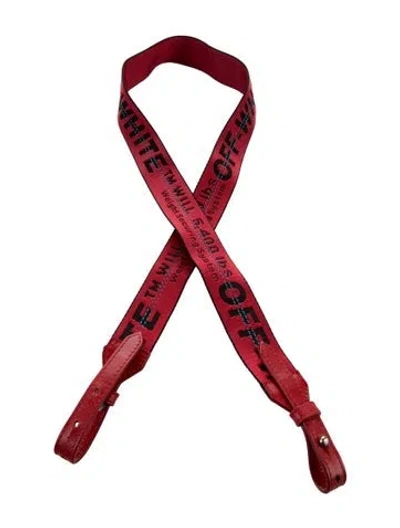 Pre-owned Off-white Industrial Shoulder Strap In Red