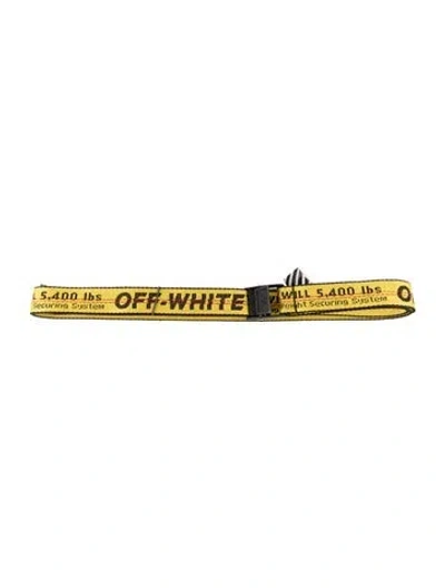 Pre-owned Off-white Industrial Skinny Belt In Black