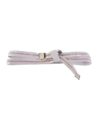 Pre-owned Off-white Industrial Skinny Belt In White