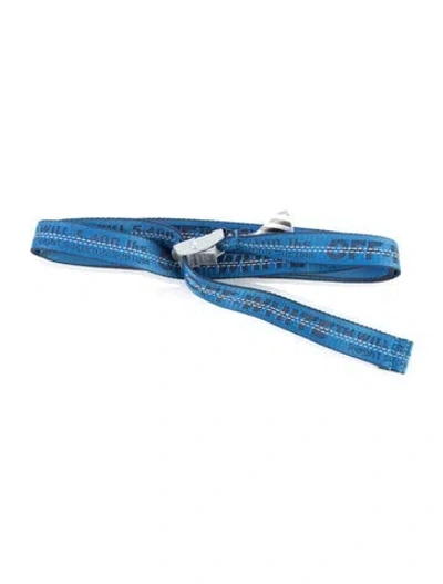 Pre-owned Off-white Industrial Skinny Waist Belt In Blue