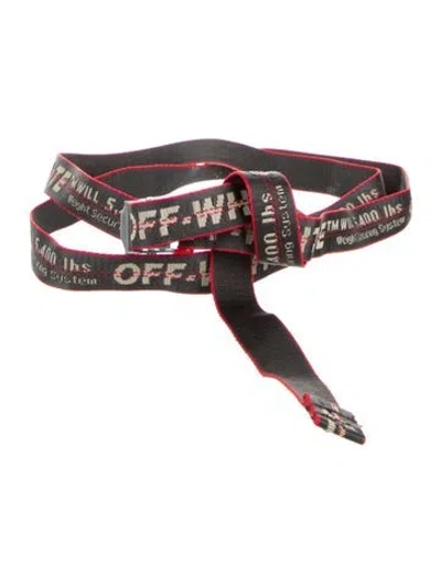 Pre-owned Off-white Industrial Skinny Waist Belt In Gray