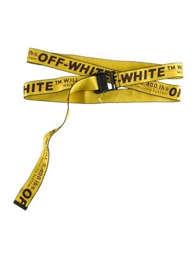 Pre-owned Off-white Industrial Waist Belt In Yellow