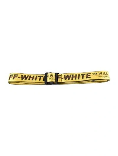 Pre-owned Off-white Industrial Waist Belt In Yellow