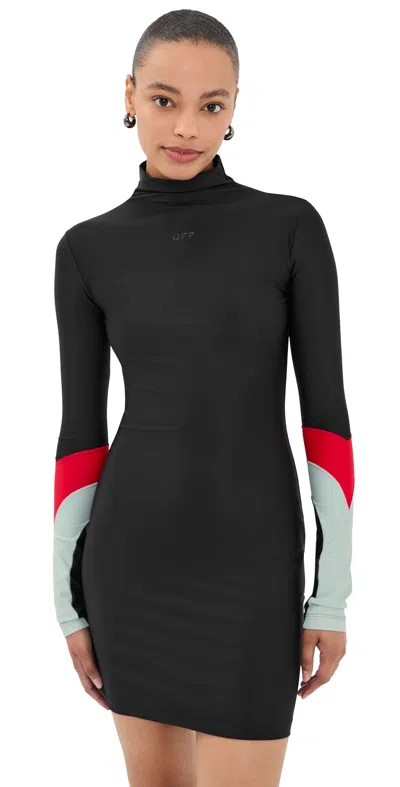 Off-white Insert Mini Dress Black