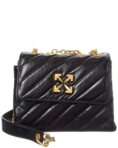 Off-white ™ Jack Hammer Leather Wallet On Chain In Black
